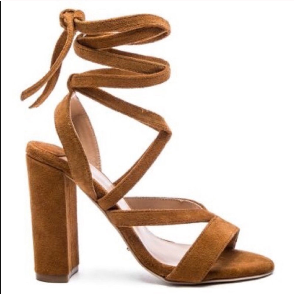 Tony Bianco Brown Strappy Block Heels
